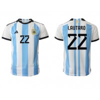 Fotbalové Dres Argentina Lautaro Martinez #22 Domácí MS 2022 Krátký Rukáv